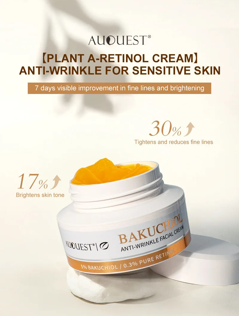 Bakuchiol Natural Retinol Alternative Cream For Face Minimize Wrinkles Retinol & Vitamin