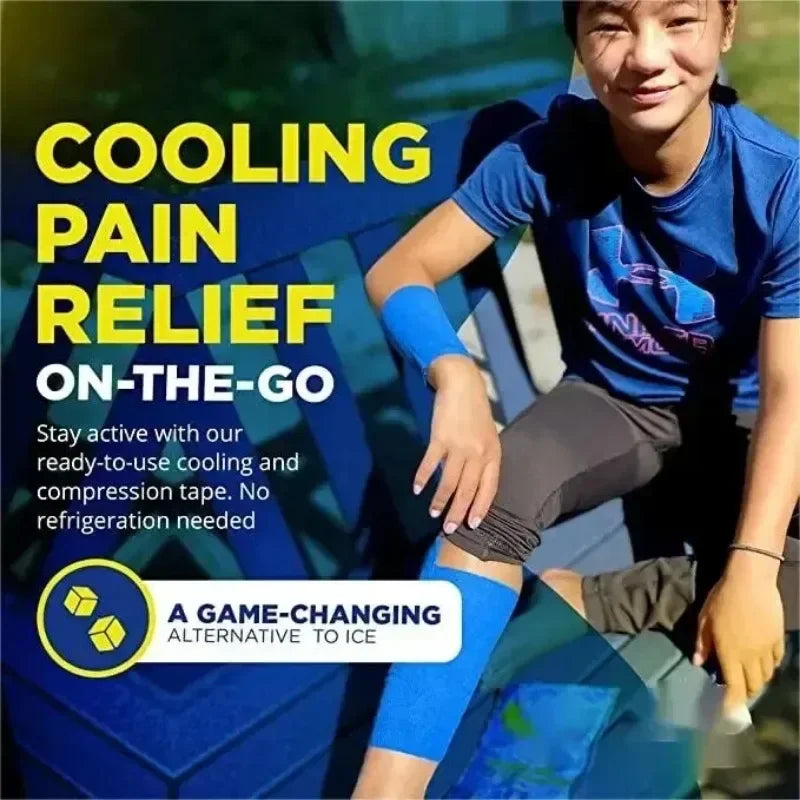 Ice Therapy Bandage - Self-Stick Cooling Tape for Pain Relief, Muscle Recovery & Compression | Athletic & Post-Workout Recovery