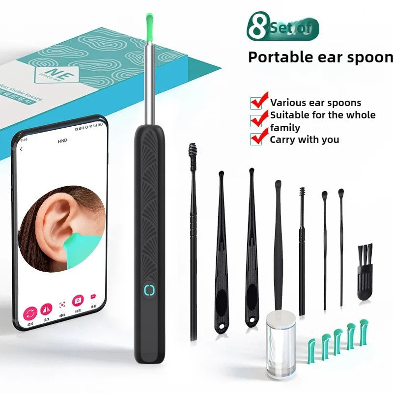Earwax Remover Cleaning Tool Ear Endoscope with Mini Camera USB C Charging Earpick Health Care Set for Android Best Gift