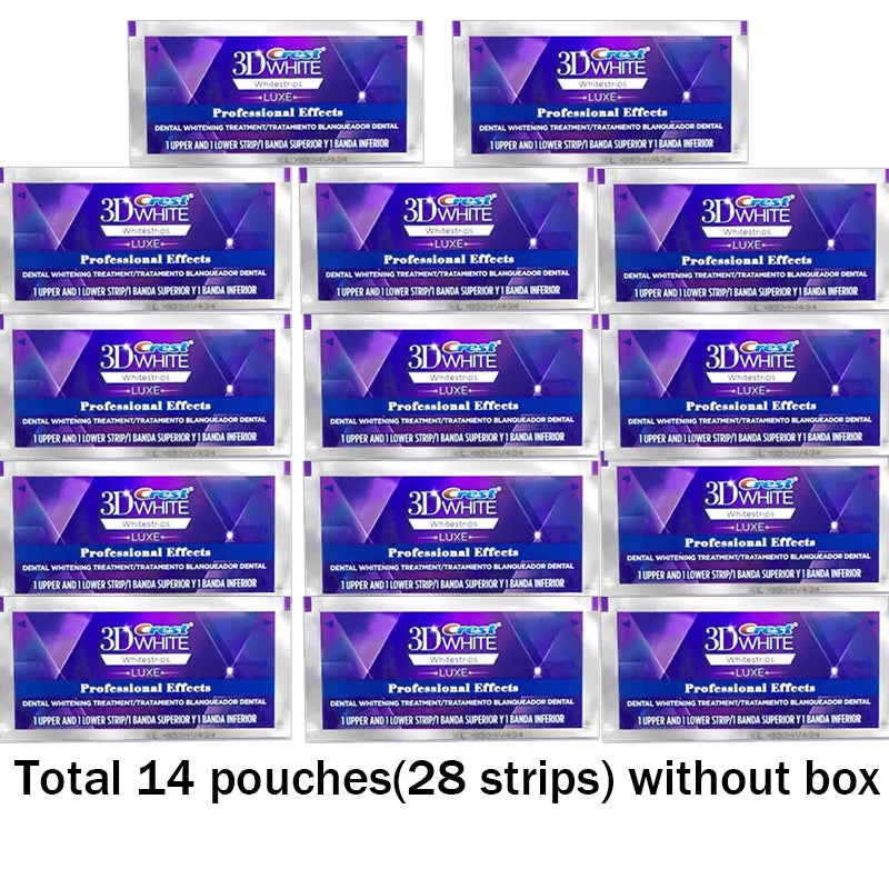 Crest White Teeth Whitening Strips 3D White Professional Effects Tooth Bleaching Strip Dental kit Oral Hygiene Care Whitestrips
