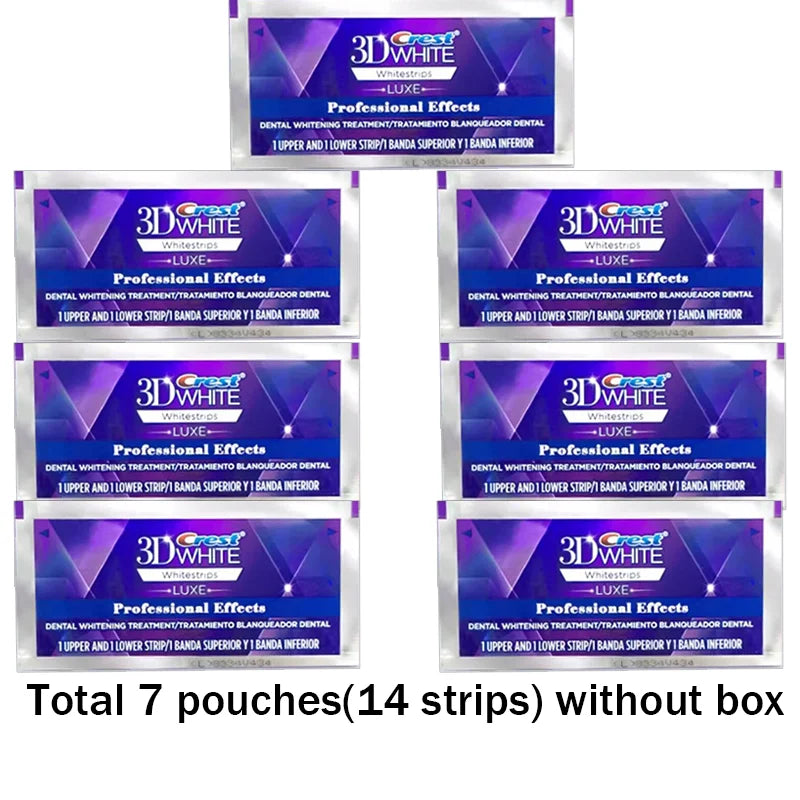 Crest White Teeth Whitening Strips 3D White Professional Effects Tooth Bleaching Strip Dental kit Oral Hygiene Care Whitestrips