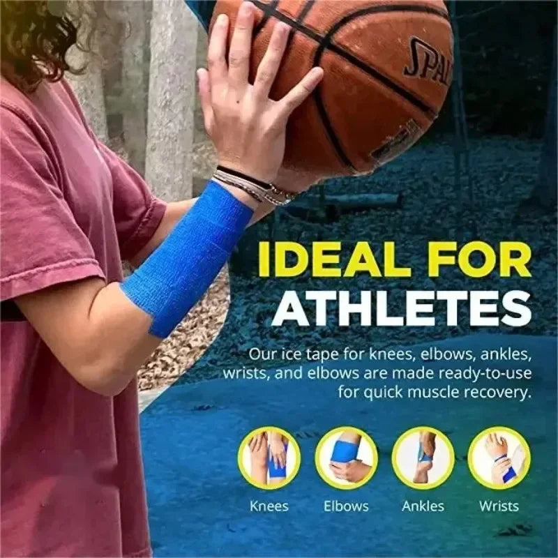 Ice Therapy Bandage - Self-Stick Cooling Tape for Pain Relief, Muscle Recovery & Compression | Athletic & Post-Workout Recovery