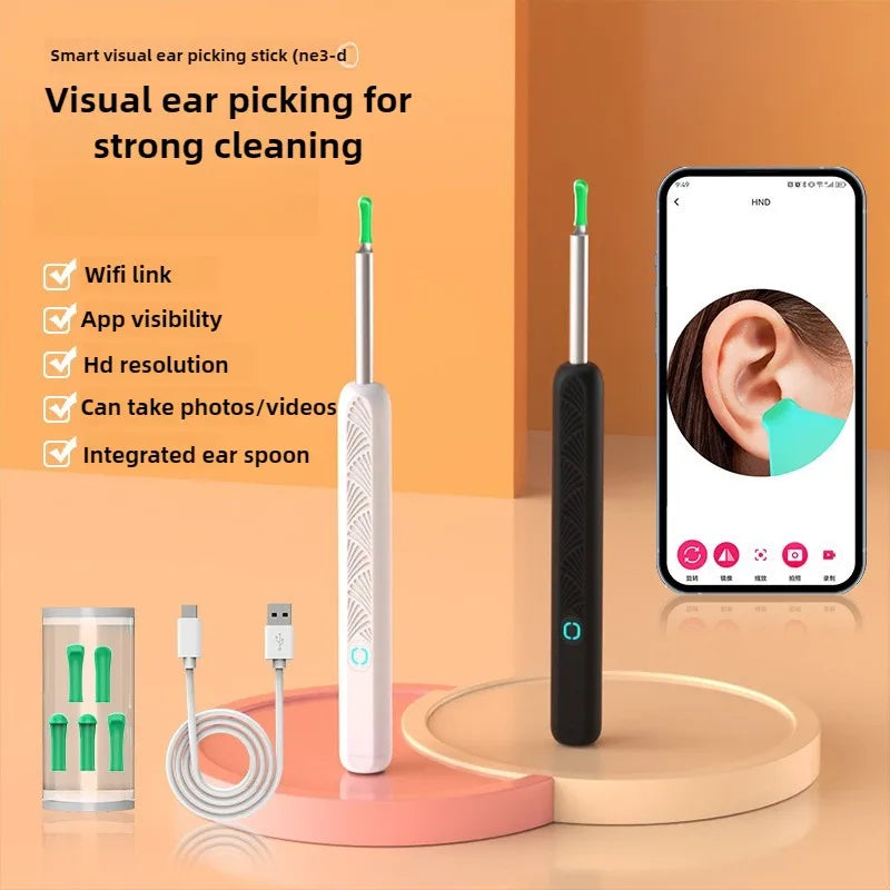 Earwax Remover Cleaning Tool Ear Endoscope with Mini Camera USB C Charging Earpick Health Care Set for Android Best Gift