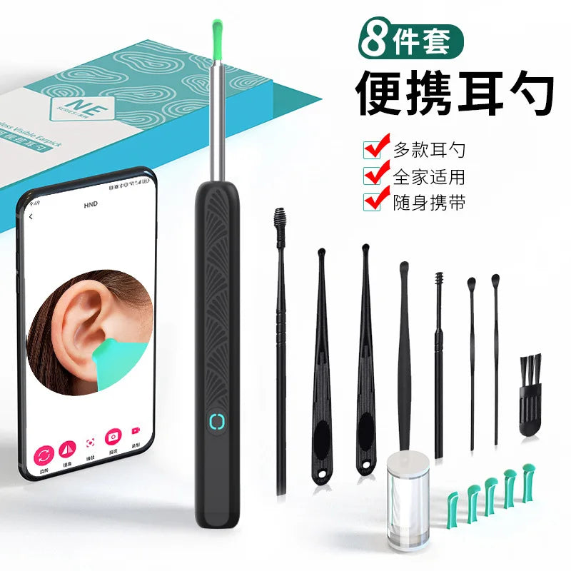 Earwax Remover Cleaning Tool Ear Endoscope with Mini Camera USB C Charging Earpick Health Care Set for Android Best Gift