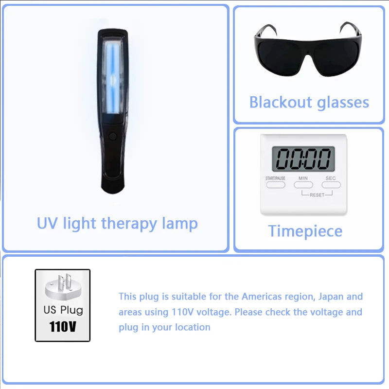 Uvb Lamp Vitiligo Physical Therapy Equipment Narrowband Light Lamp Medical Light Source UV 311nm Therapy For Psoriasis Eczema