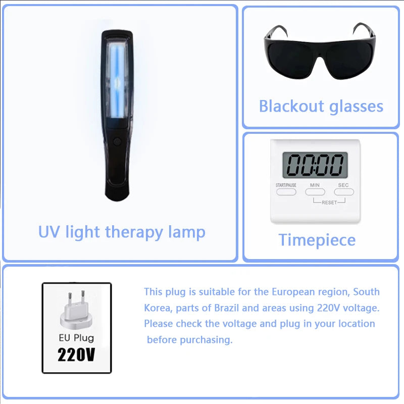 Uvb Lamp Vitiligo Physical Therapy Equipment Narrowband Light Lamp Medical Light Source UV 311nm Therapy For Psoriasis Eczema