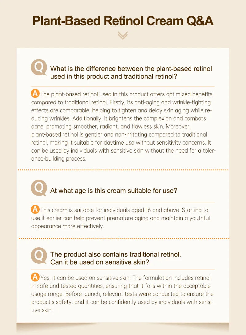 Bakuchiol Natural Retinol Alternative Cream For Face Minimize Wrinkles Retinol & Vitamin