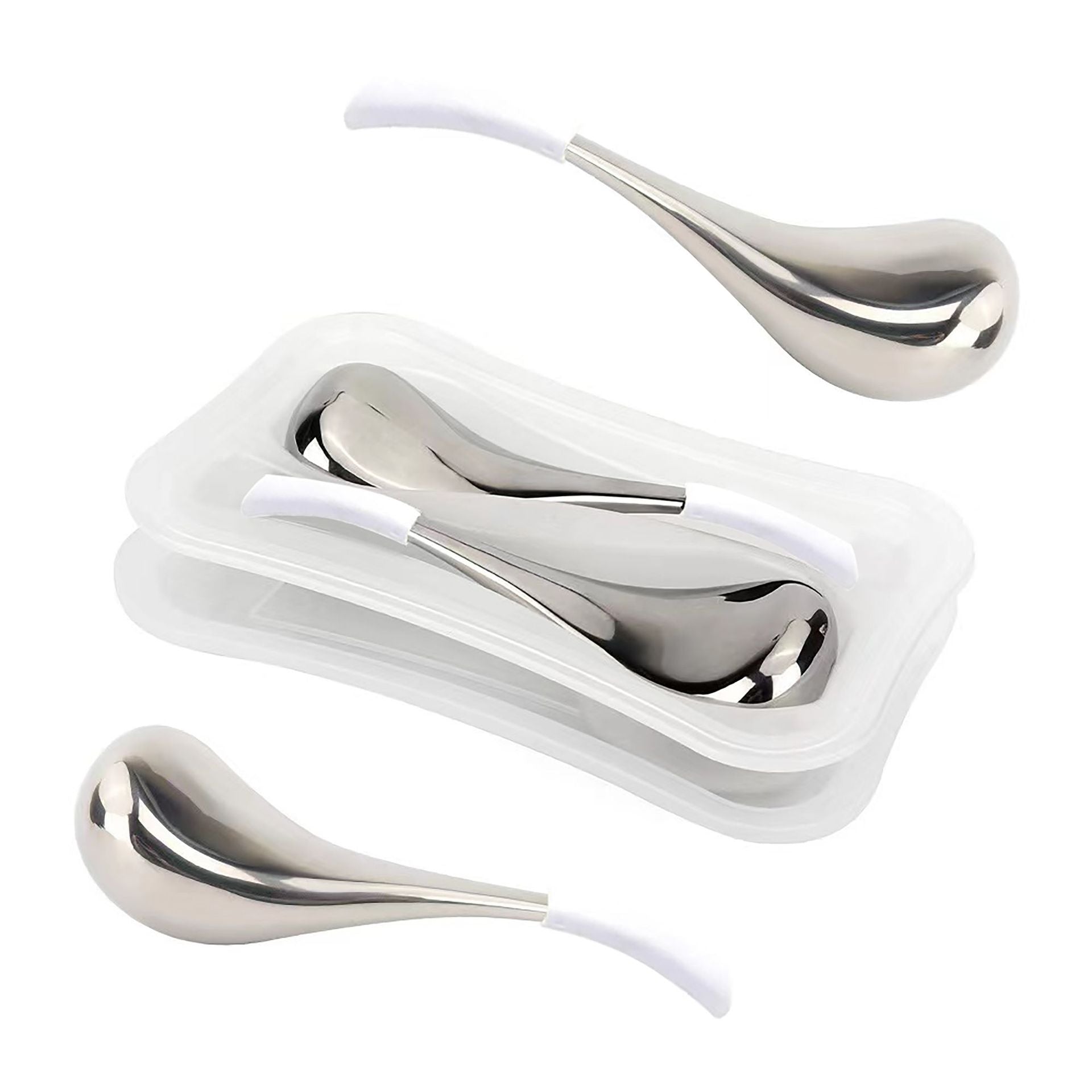 Stainless Steel Face And Eye Massage Ice Scoop
